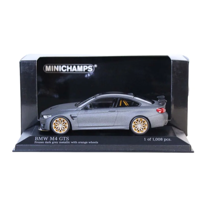 1/43 BMW M4 GTS матовое серое оранжевое колесо F82 модель из сплава детская коллекция