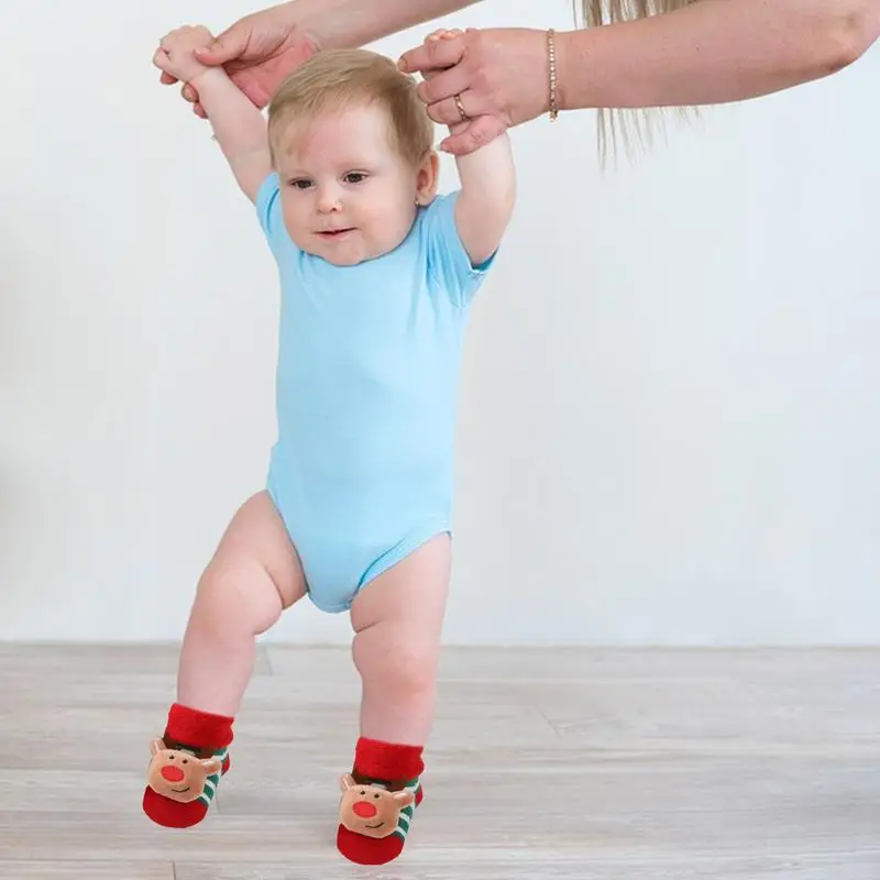 Рождественские носки для детей рождественские детские экипажа с лосем малышей