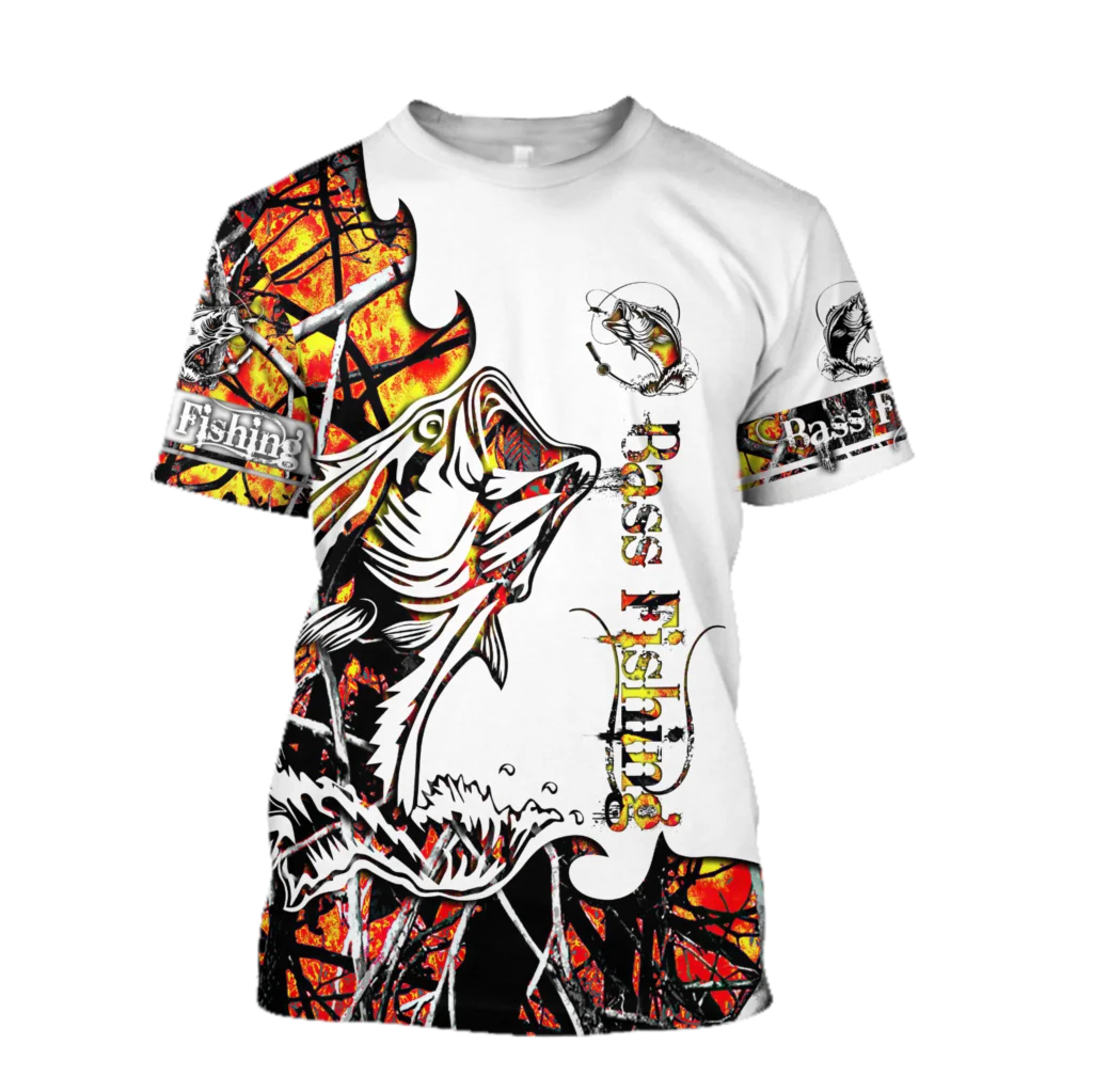 

2021 nuw Modisches Herren-T-Shirt Cool Karpfenangeln 3D-Druck Harajuku Unisex Casual Sudadera Hombre-4