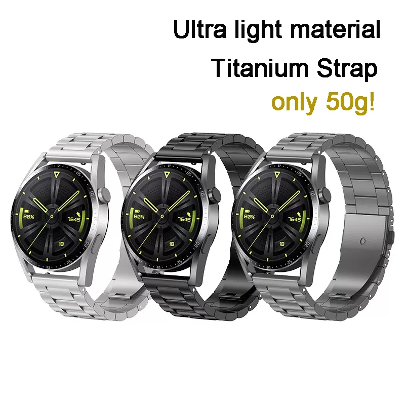 Ultra Light 22mm Titanium Watchband For HUAWEI GT Series GT3 46mm/ GT2 46mm /GT2 pro 46mm Strap Business Men's Light watch strap