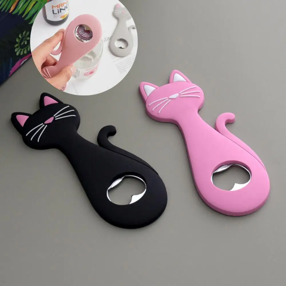 

Магнитная открывалка для бутылок в холодильнике, мультяшная открывалка для пивных бутылок в виде кошки, магнитная Магнитная открывалка для пива в холодильнике