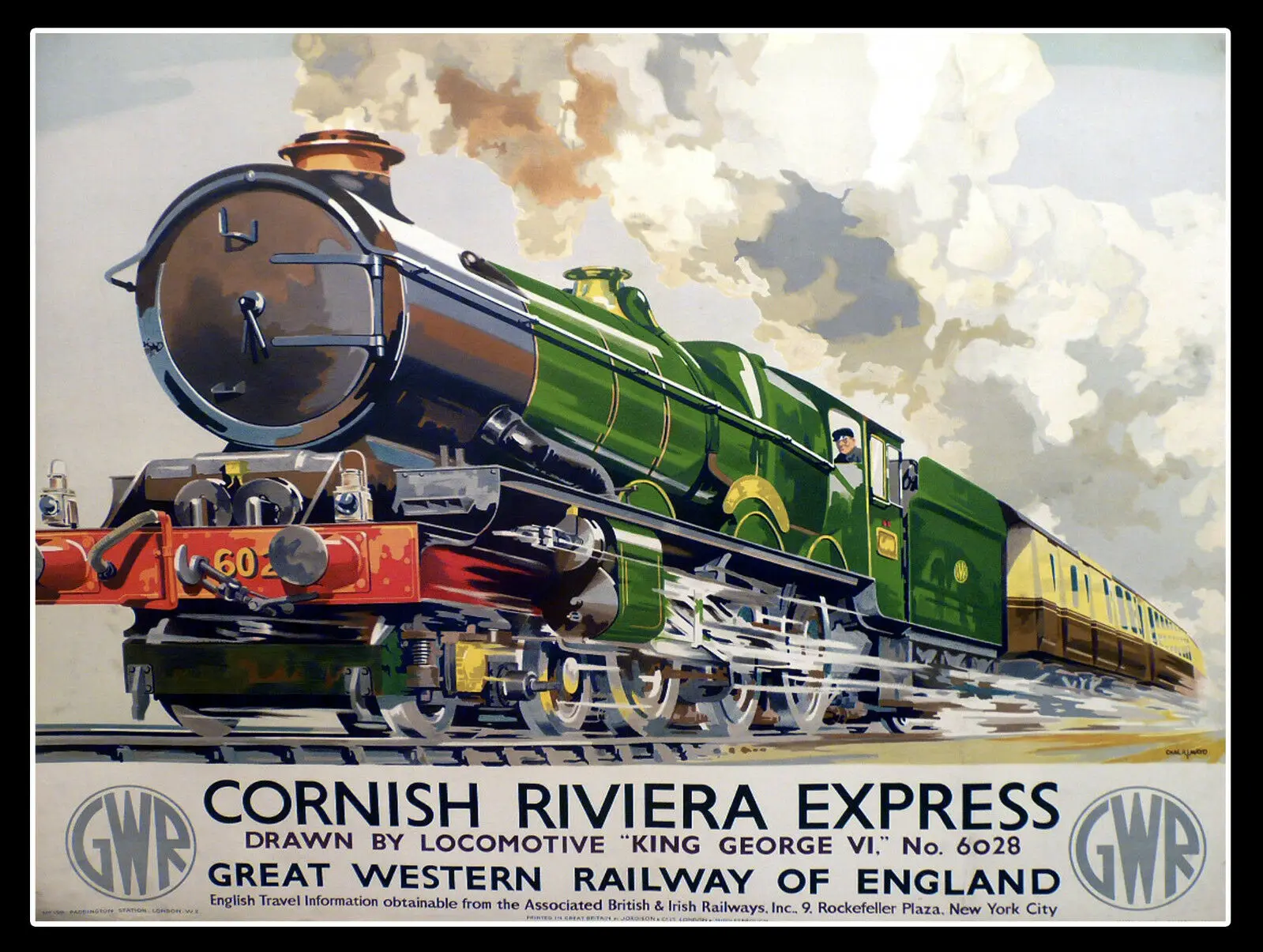 

Cornish Riviera Express, Retro metal wall sign/plaque / Train / Railway/ Gift