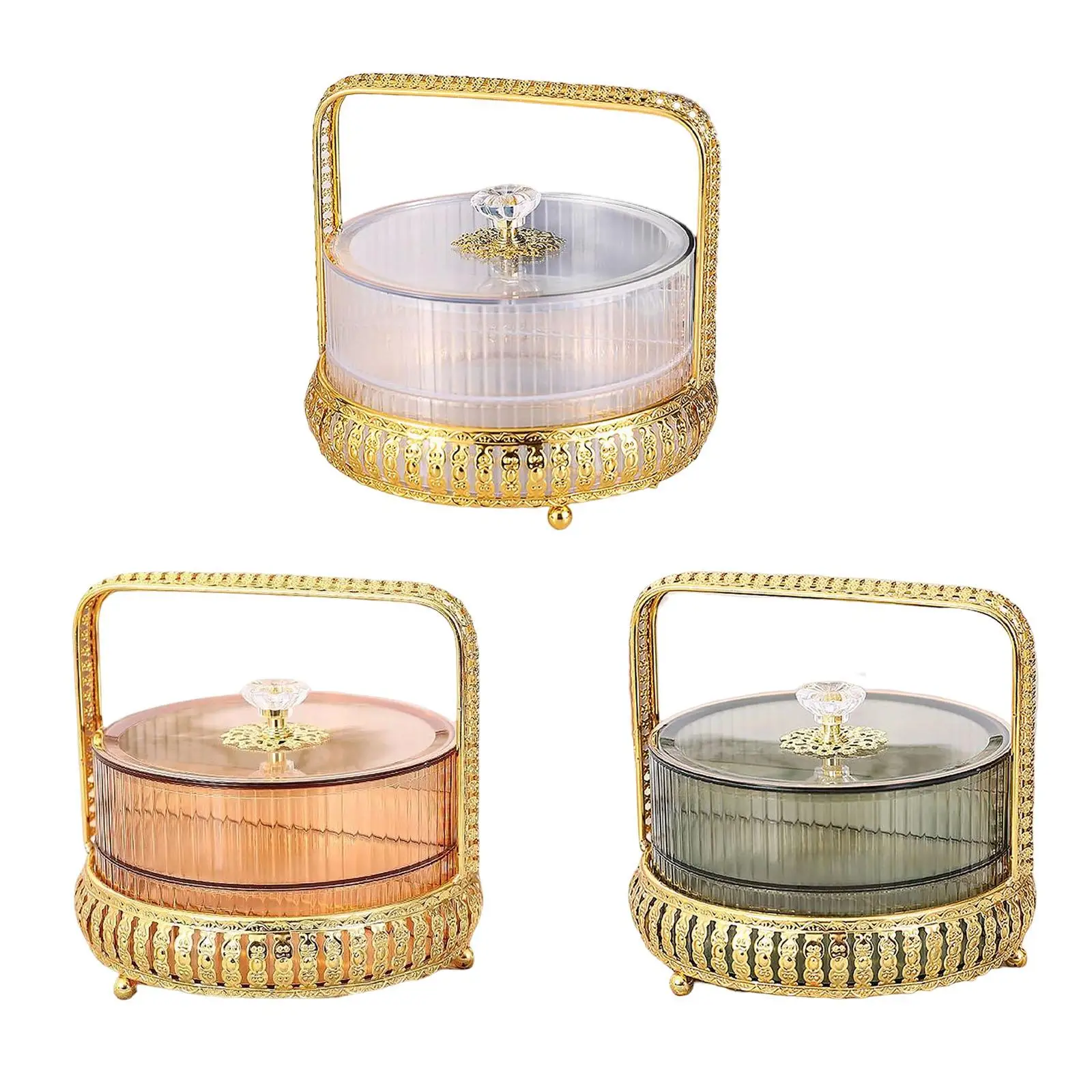 

Cake Holder Serving Platter with Lid Desert Platter Cake Plate and Carry Handle Acrylic Cake Stand for Restaurants Family Pastry