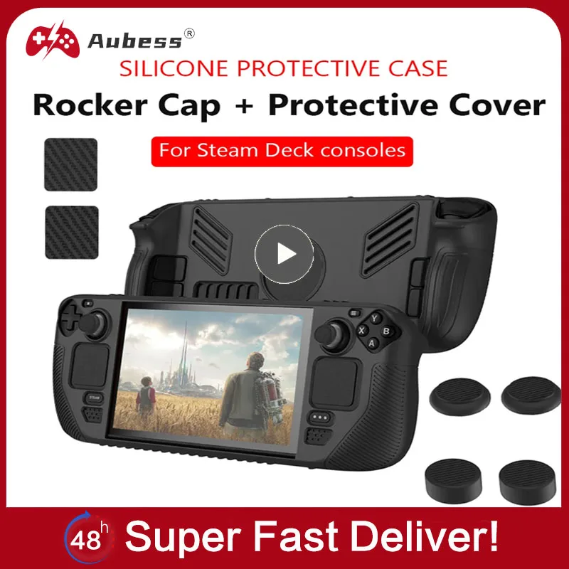 

For Steam Deck Game Console Case Soft Silicone Protective Cover Anti-Scratch Shockproof Protector Shell Sleeve Game Accessories