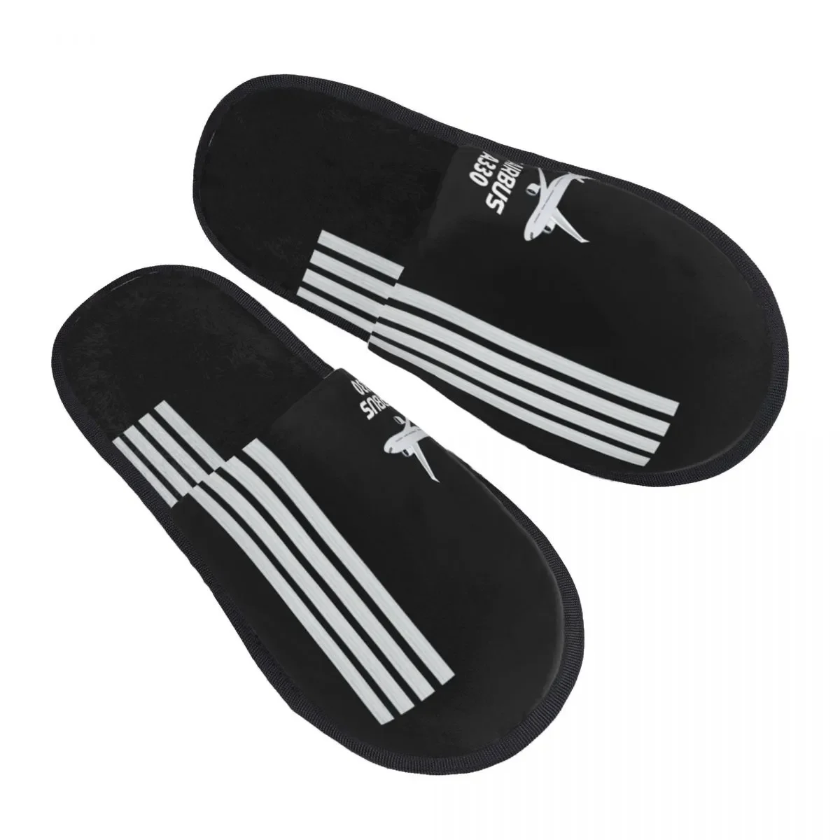 

Airbus A330 Captain Stripes House Slippers Women Comfy Memory Foam Pilot Aviation Aviator Airplane Slip On Bedroom Slipper Shoes