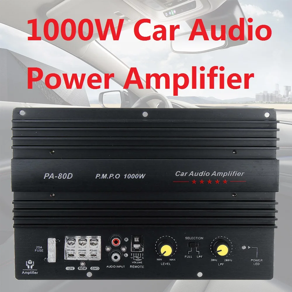 

Универсальная плата усилителя 12 В, 1000 Вт, Φ Mono, автомобильные усилители мощности звука, мощные басовые сабвуферы, усилитель звука для автомобиля, Modi