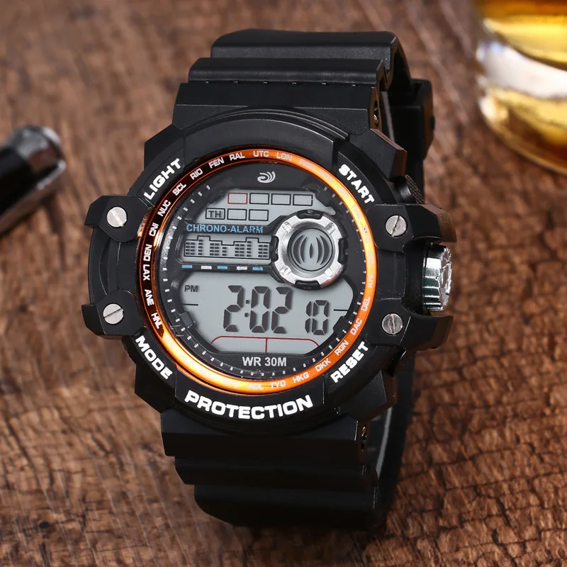 men's business leisure sports electronic watch digital waterproof luminous watch