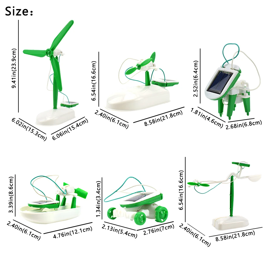 Набор 6 в 1 для самостоятельной сборки самолета лодки машины поезда
