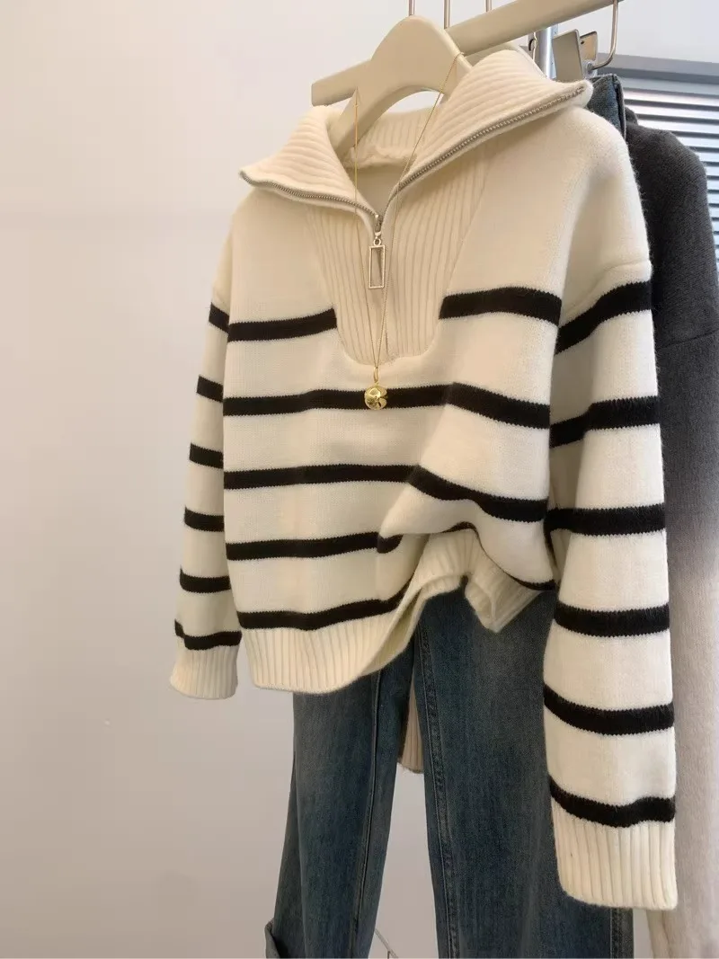 Осенне-зимний женский свитер женская утолщенная куртка на внутренней молнии