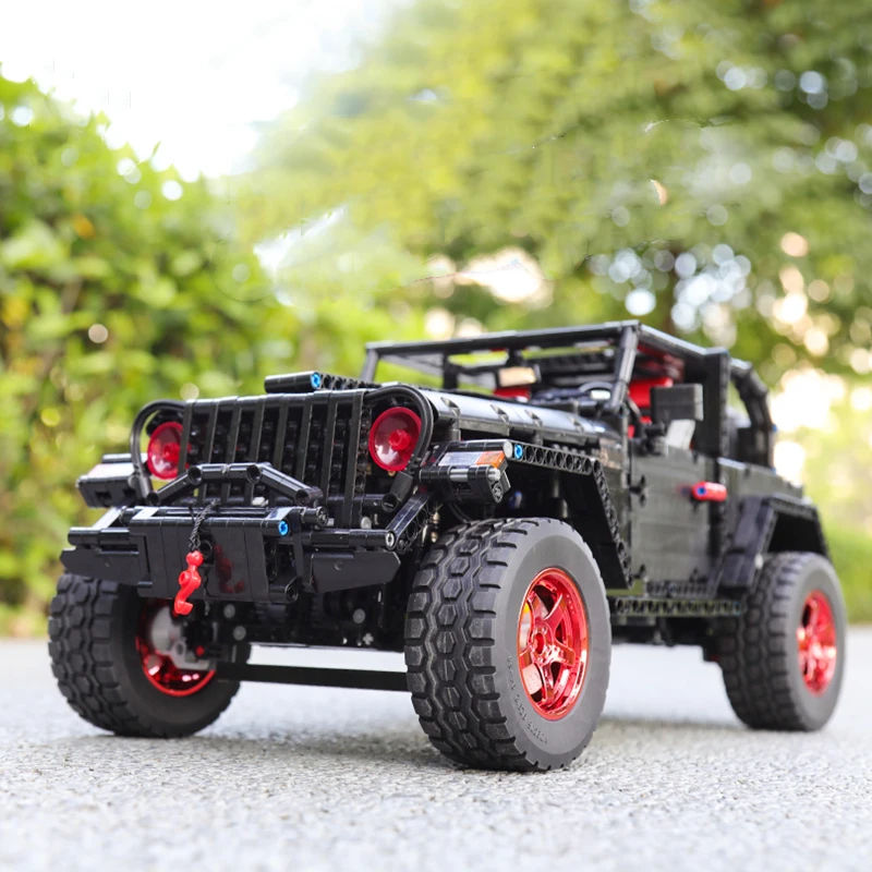 

2022 Новинка в STCOK SUV Jeep Wrangler Rubicon гоночный автомобиль технология совместимый MOC строительные блоки кирпичи игрушки