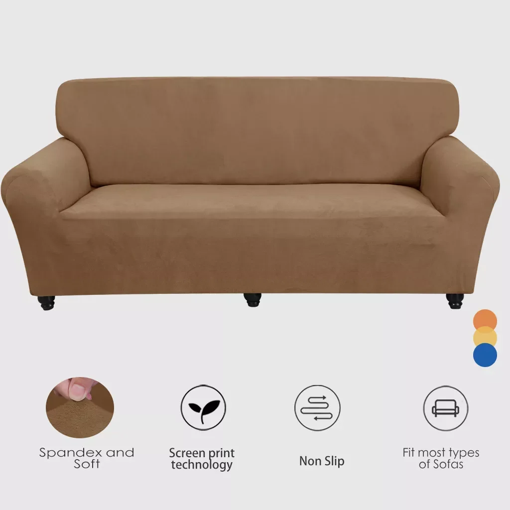 

Plush Elastic Sofa Covers for Living Room Universal All-inclusive Sectional Couch Cover Sofa Cover 1/2/3/4 seater