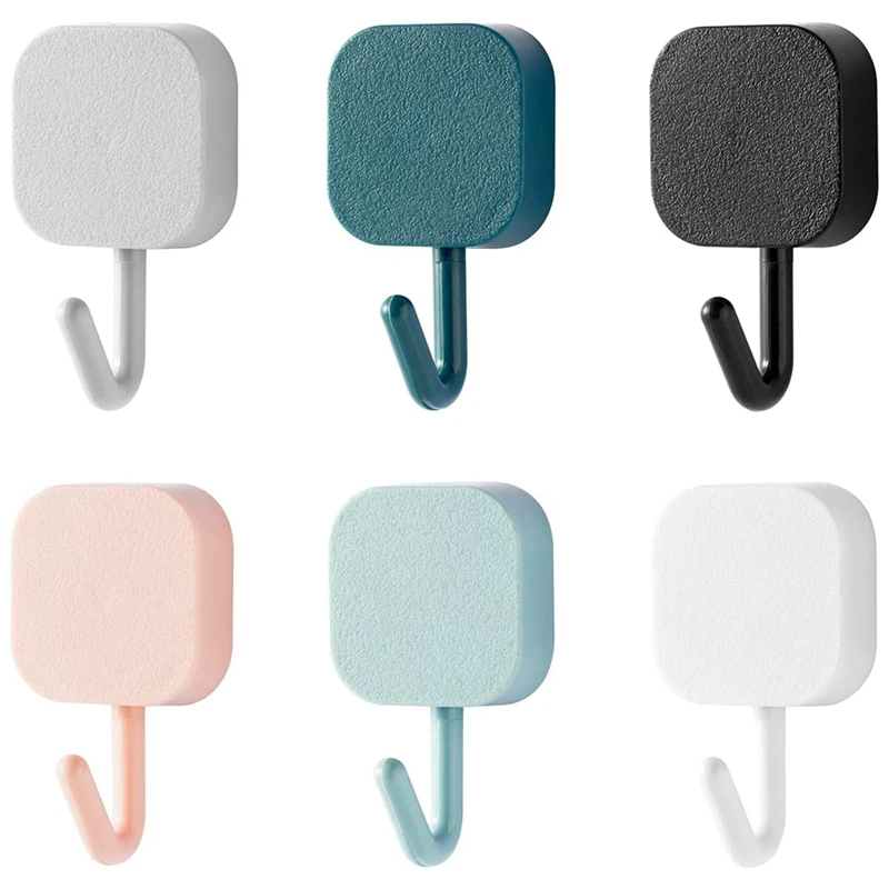 

Adhesive Hooks, Key Hooks For Wall Decorative Key Holder Rack Self Adhesive Wall Hooks For Entryway/Door/(10 Multicolor)