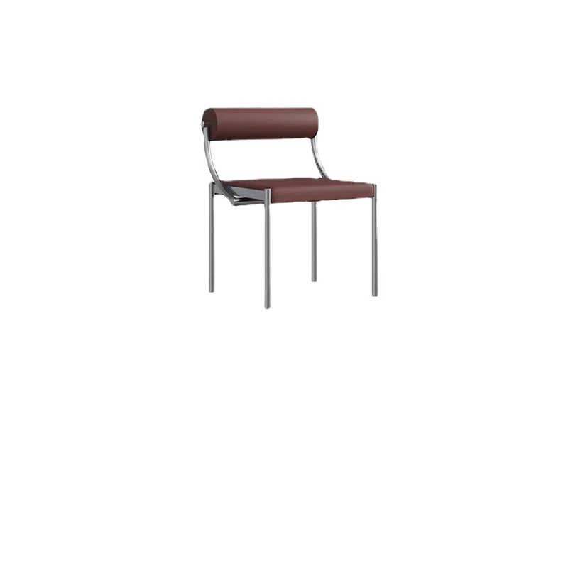 

YY Dining Chair Retro Style Chair Stainless Steel Chair Study Room Chair Dining Chair Dining Chair