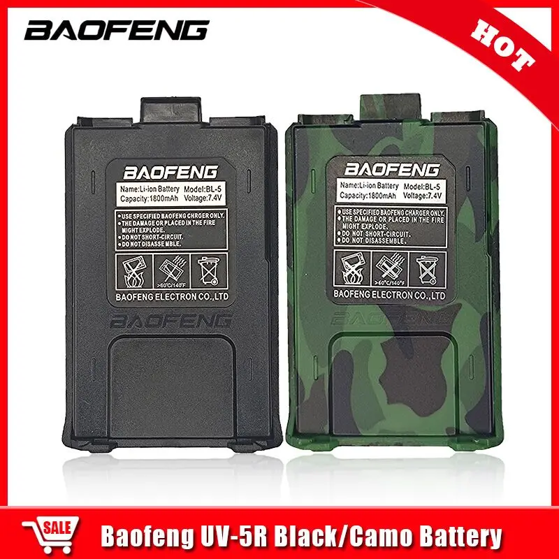 

Model BL-5 Li-ion Battery For BAOFENG Walkie Talkie UV-5R UV-5RA UV-5RE 1800mAh UV5R Original Battery Tow Way Radio Accessories