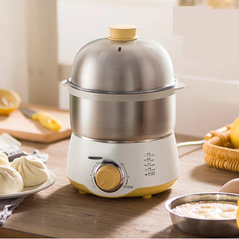

220V Household Electric Steaming Cooker Stainless Steel Multi 2 Layers Steamer Stewed Custard 360W 14 Egg ZDQ-A07U1