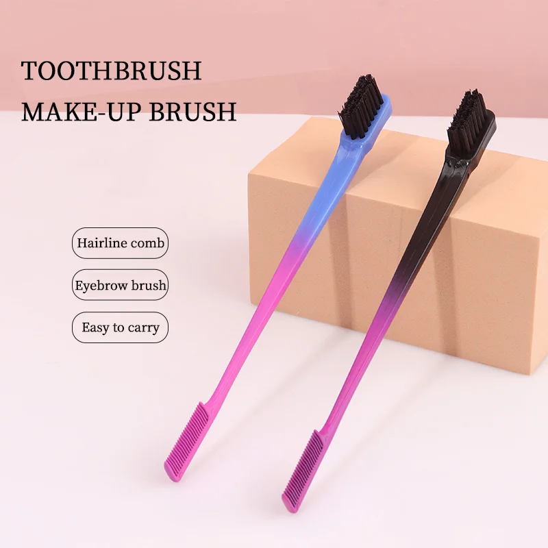 

2022 New Products Hair Edge Brush Double Sided Edge Control Hair Combs Shredded Hair Brush Hairdressing Beauty