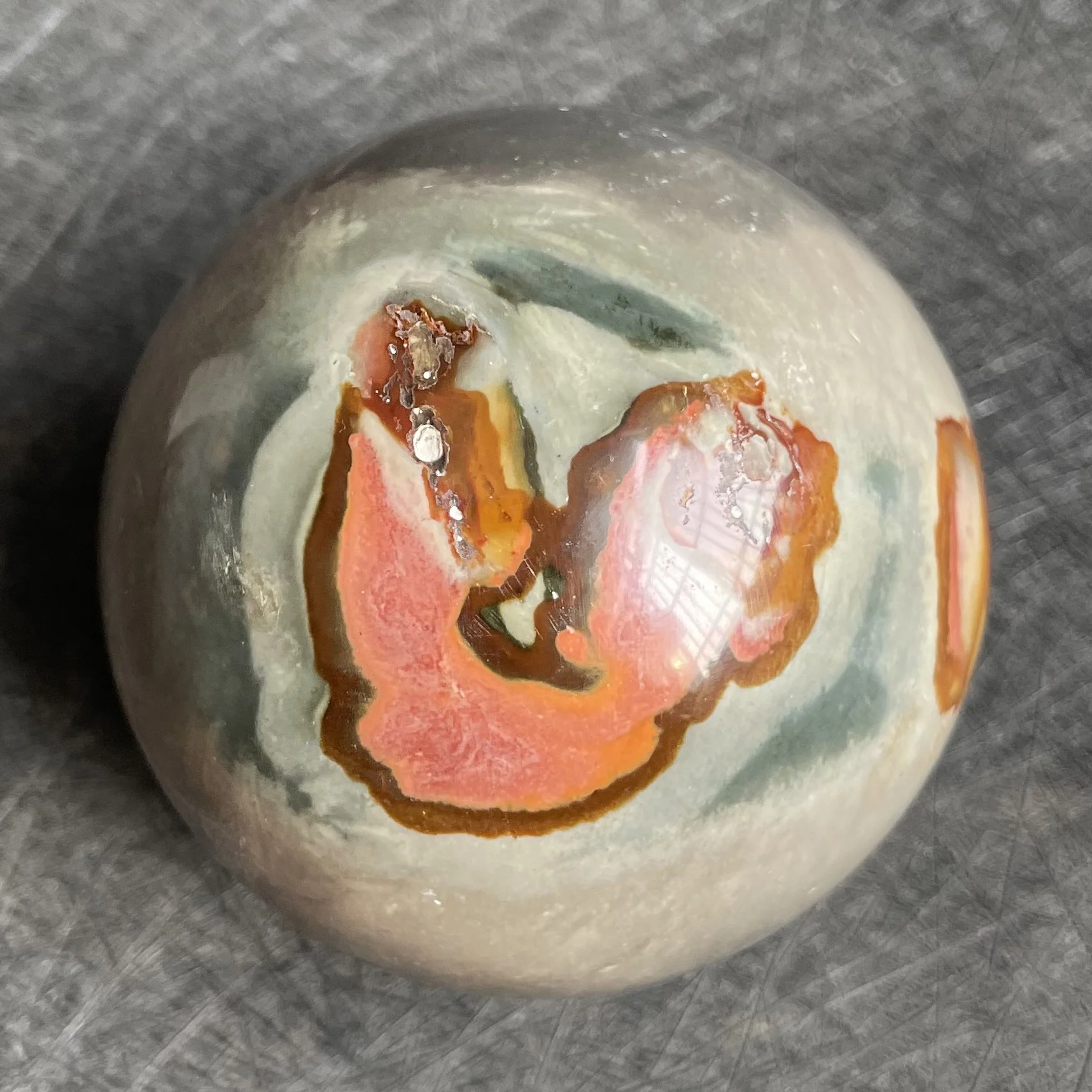 

254g Natural Crystal Ball Ocean Jasper Sphere Rock Decoration Rough Polished Quartz Stone Healing