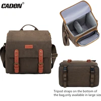 caden dslr camera bag causual water resistant canvas camera sling bag for canon nikon sony shockproof lens case for photography