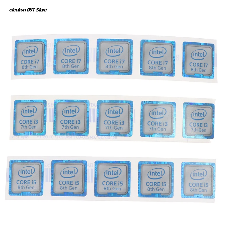 1/5 шт. 8-го поколения I3 I5 I7 процессор Celeron Intel Xeon Pentium портативный логотип наклейки |