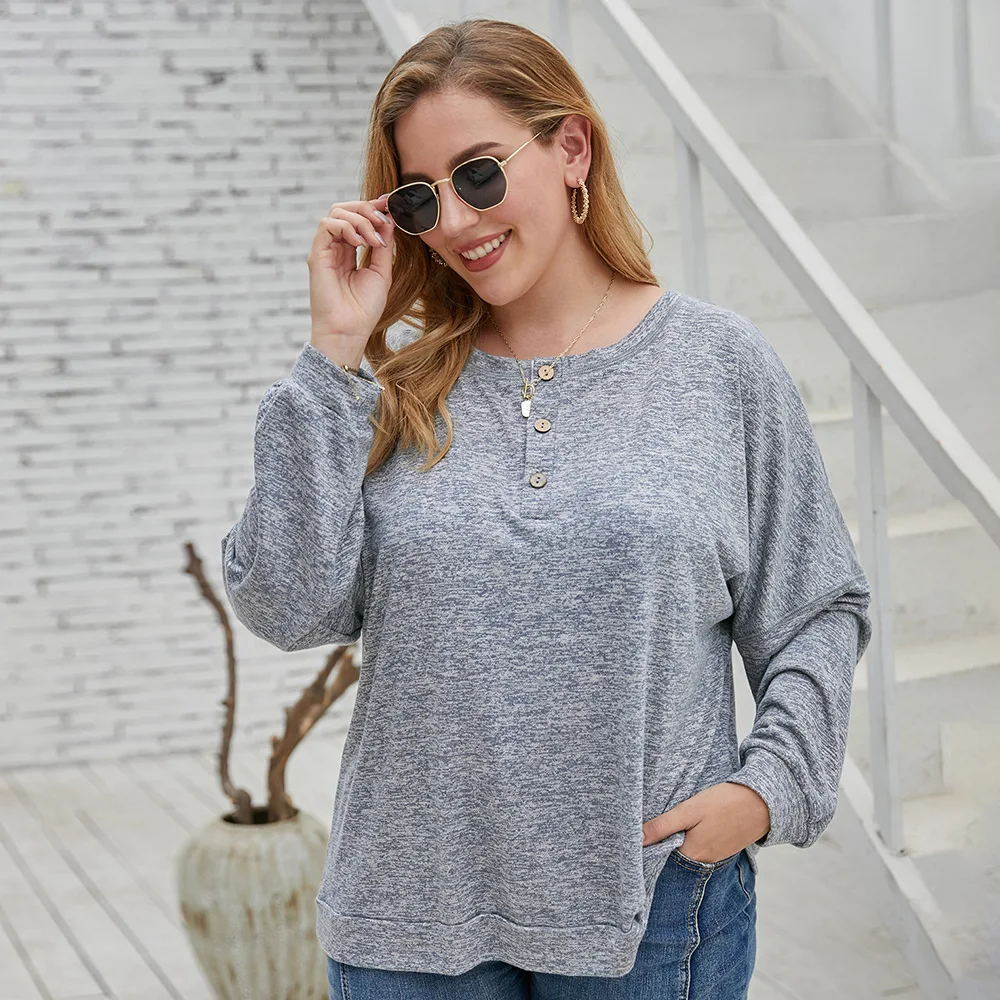 

Large Womenswear Fat Mm2022 Fall Casual Loose T-shirt Women