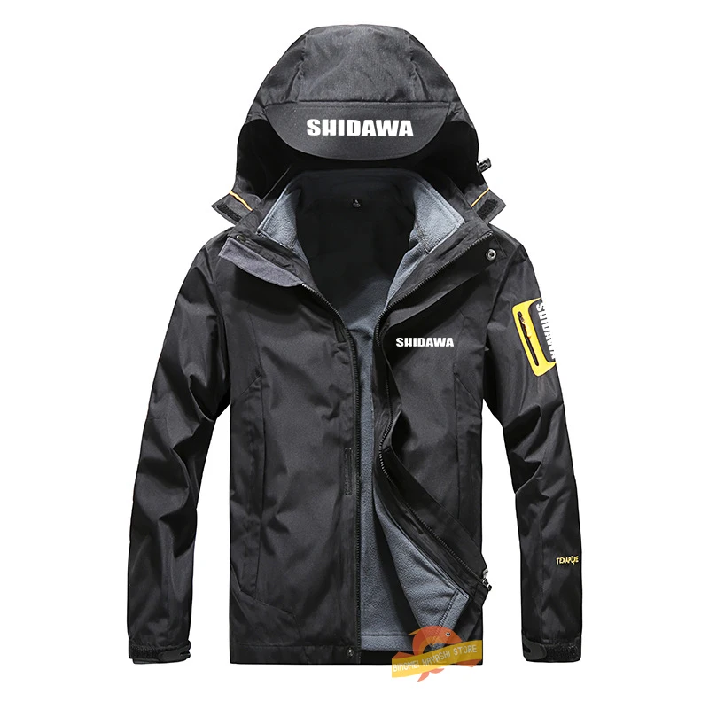 Мужская Флисовая утепленная рыболовная куртка SHIDAWA уличная спортивная Съемная