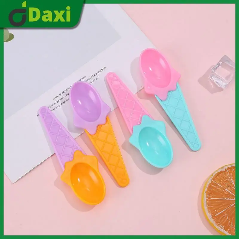 

Great For Ice Cream Party Ice Cream Bowl Spoon Cute Tasting Scoop Ice Cream Accessories Tableware Plastic Bowl Dessert Scoop