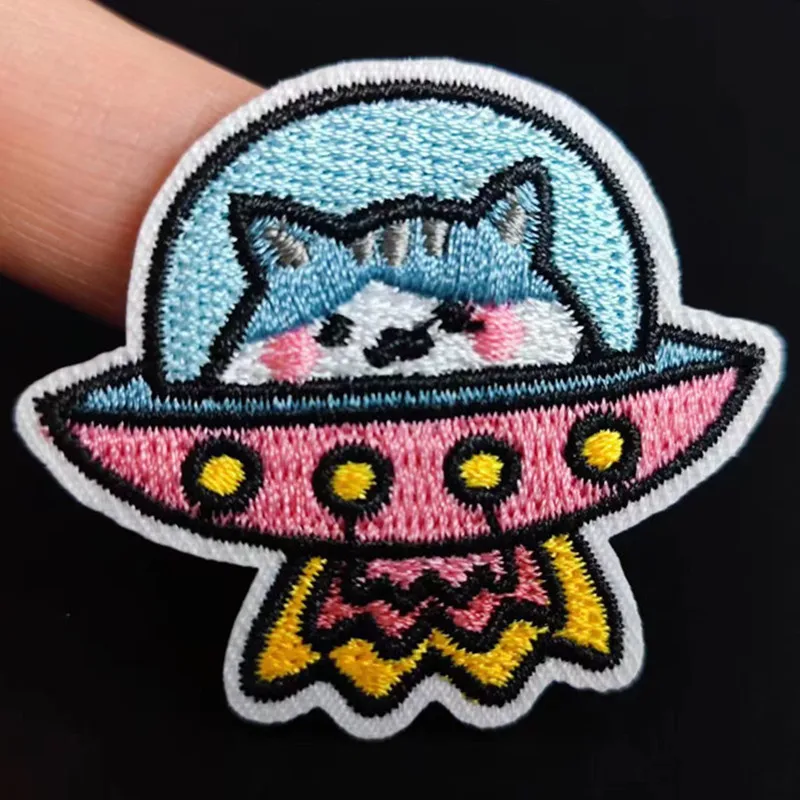 

Embroidery Animal Patch Space Dog Iron on Patch for clothing accessories Cute Style Pattern Logo Strange things Diy Gifts