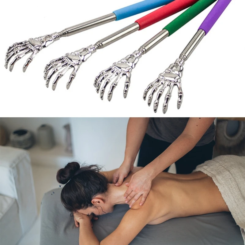 Телескопический скребок для спины выдвижной призрачный коготь металлический