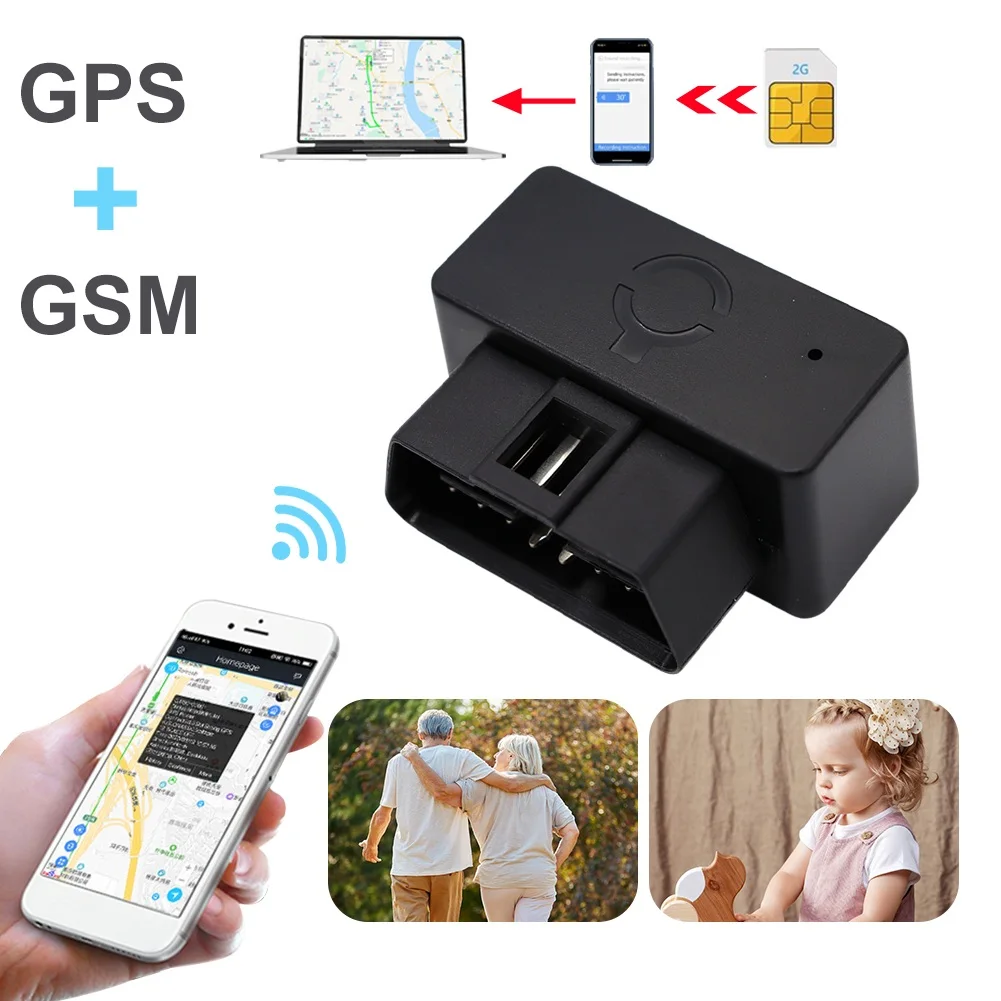 

OBD GPS Tracker 2G For Car Vehicle Location Geofence Route History Overspeed Alarm Anti-lost Car GPS Locator Free Web APP Device