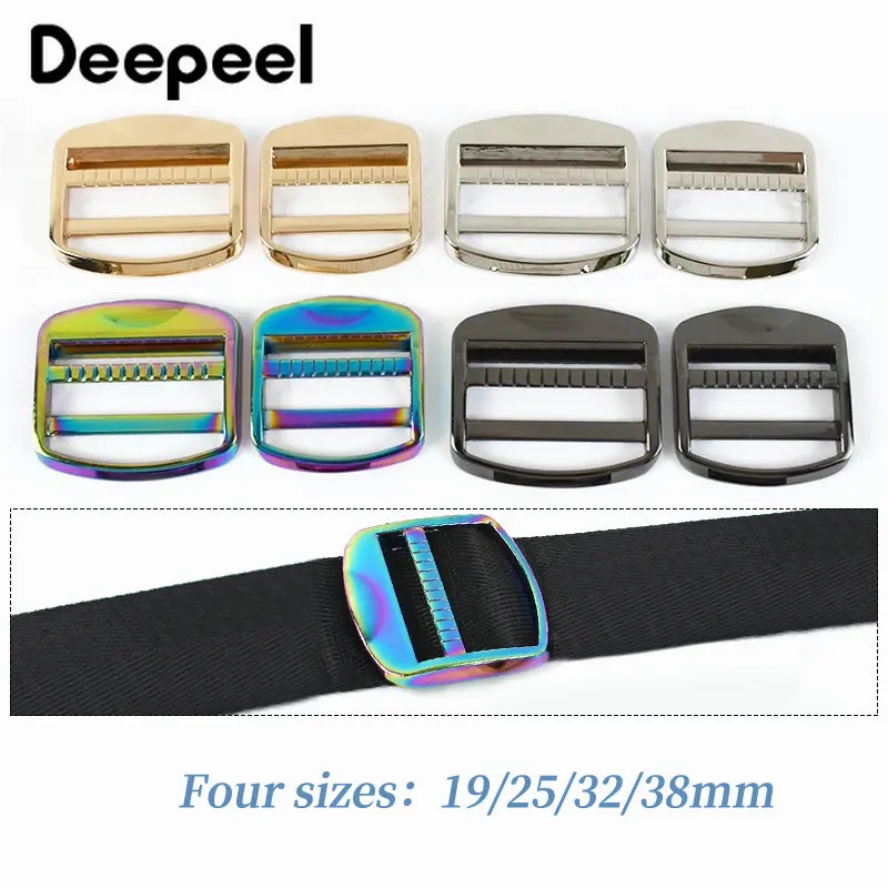 

5/10pcs 19/25/32/38mm Metal Bag Straps Adjustment Buckle Tri-Glide Hook Clasp DIY Backpack Strap Clasps Adjust Webbing Buckles