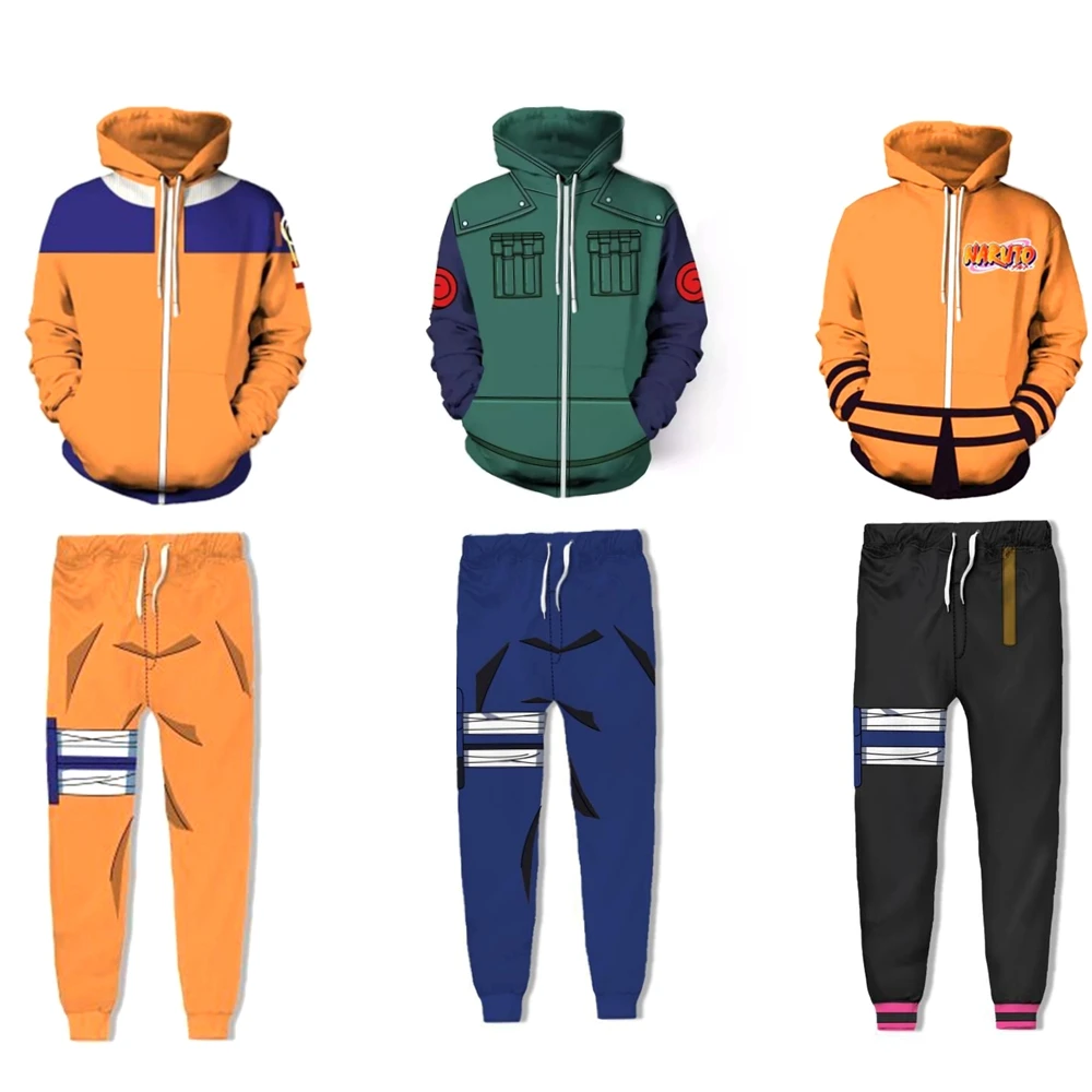 

Anime 3d Hoodie Shippuden Hokage Uzumaki Costume Cosplay Pullover Hoodies Jacket Men Women Sweatshirt Pant Clothes Sets