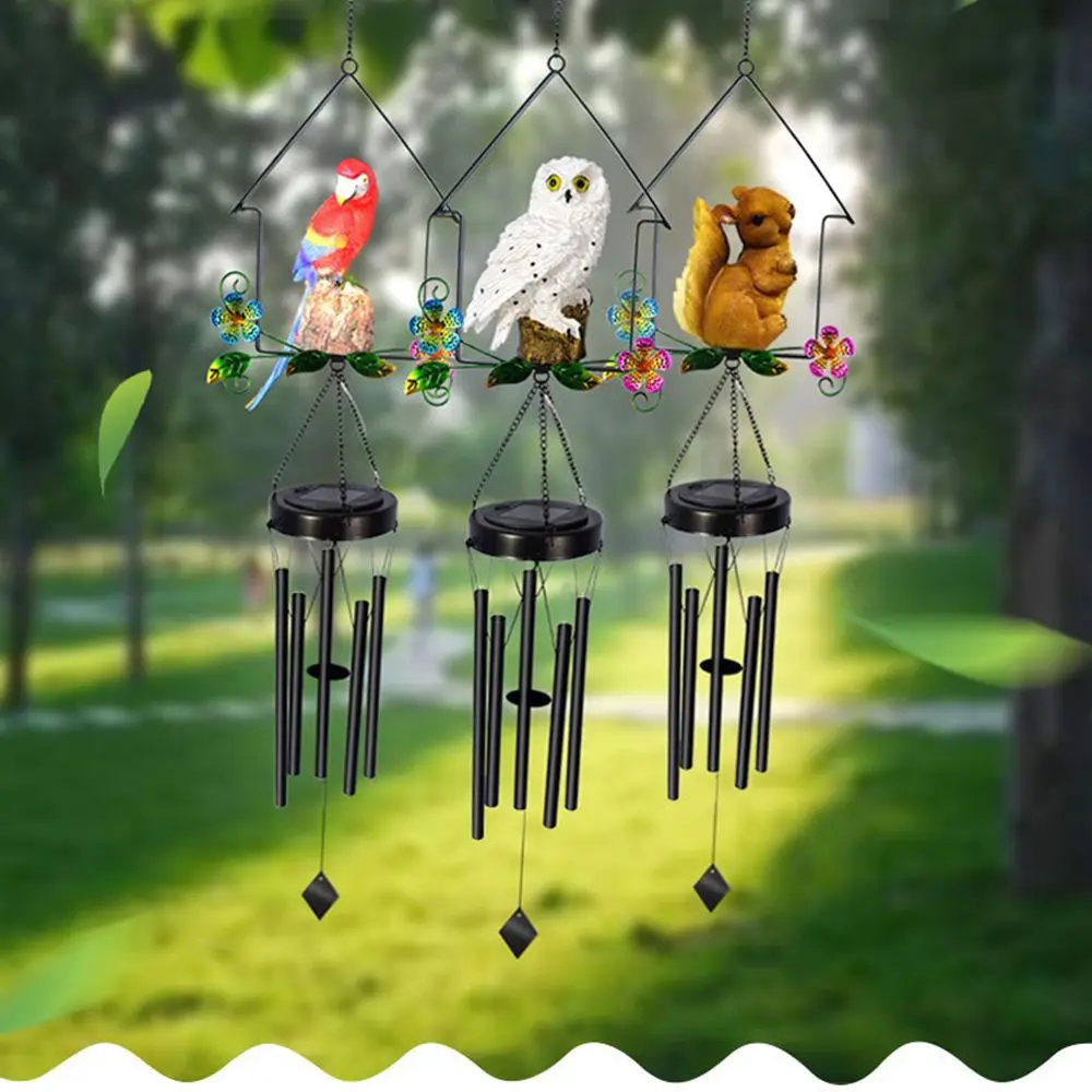 

Proof Indoor Outdoor Hanging Ornament Courtyard Decoration LED Light Wind Chimes Solar Wind Chime Lights Pendant Bell