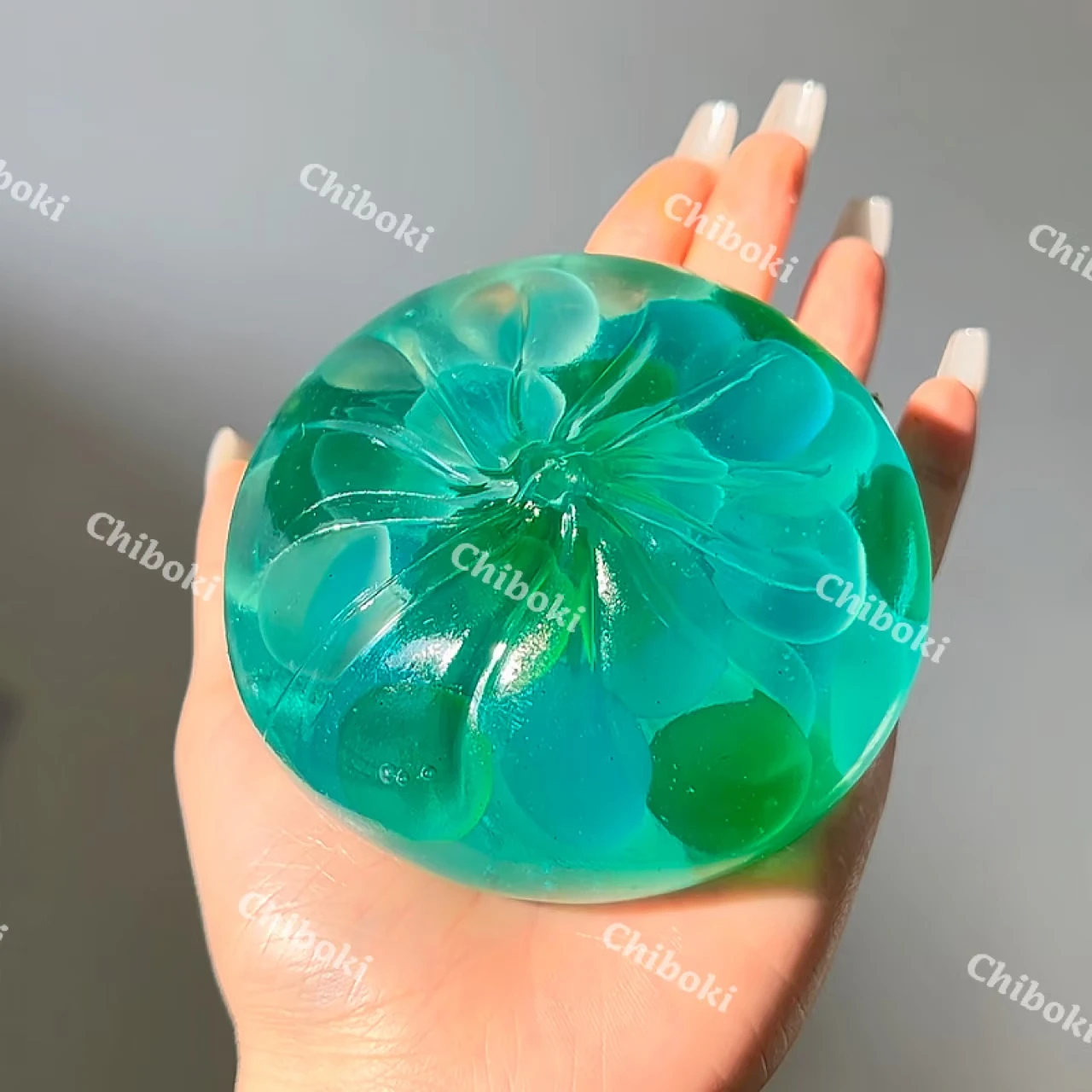 Фото Мягкая игрушка-антистресс Chiboki Original Mint Honeydew Bun, гигантская булочка с эффектом нефритовой глазури, ручной работы, для снятия стресса №4