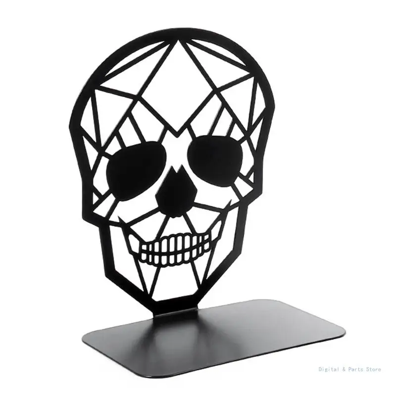

M17F Novelty Skeleton Bookend Nonskid Heavy Duty Iron Bookend Bookshelf Decorations