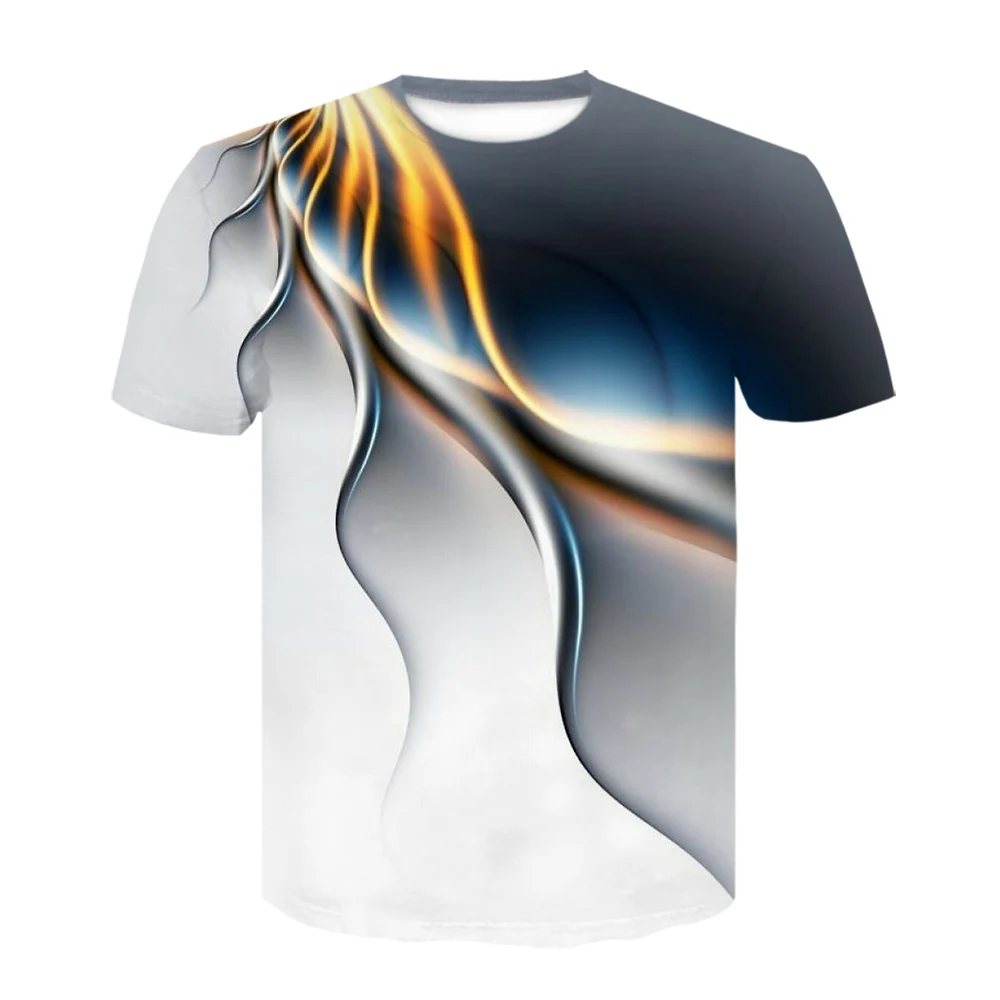 

Men's New Short-sleeved T-shirt Psychedelic T-shirt Casual Colorful Anime Clothes Music T-shirt 3D Printing O-neck T-shirt