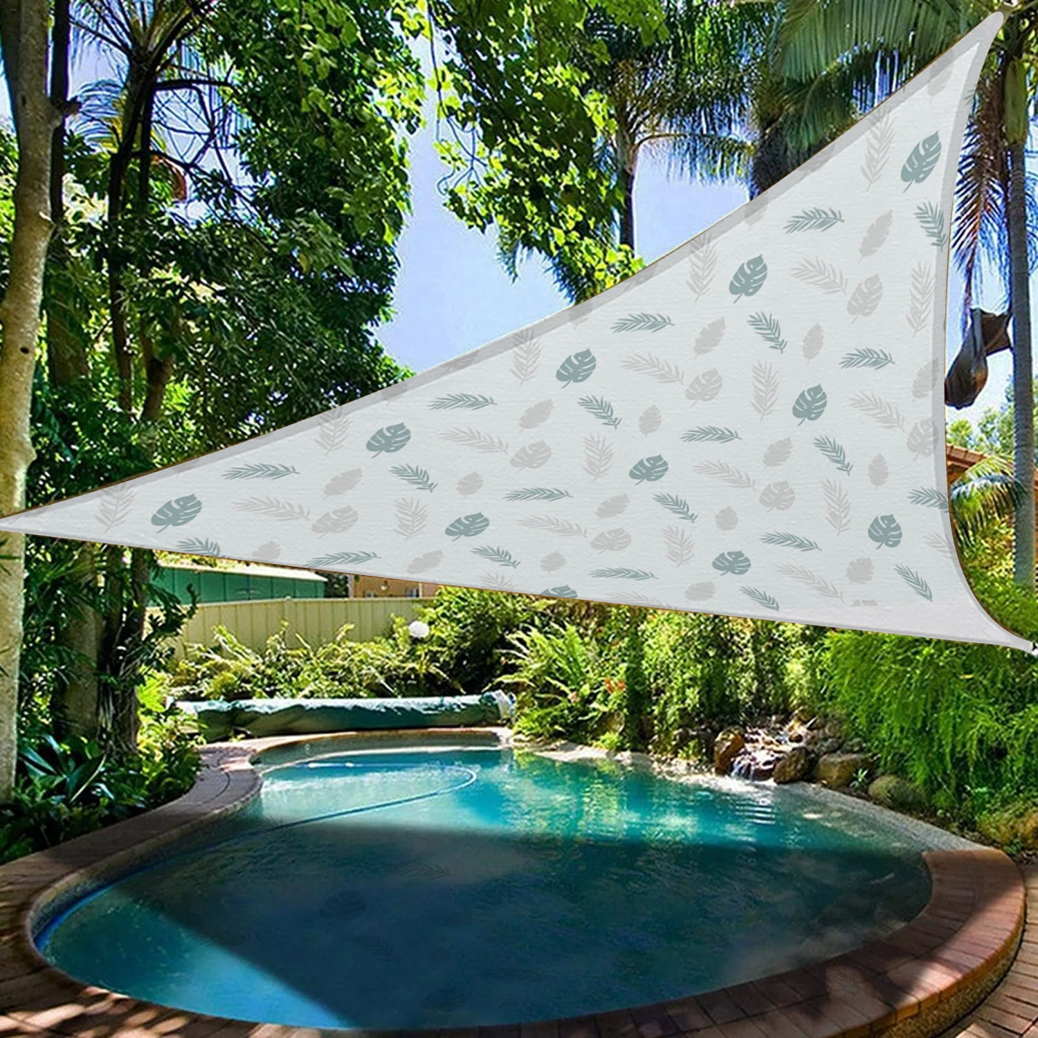 

5x5x5m Waterproof Right Angle Equilateral Triangular Sunshade Sail Outdoor Garden Oxford Cloth Sunscreen Rain Proof Sunshade Sky