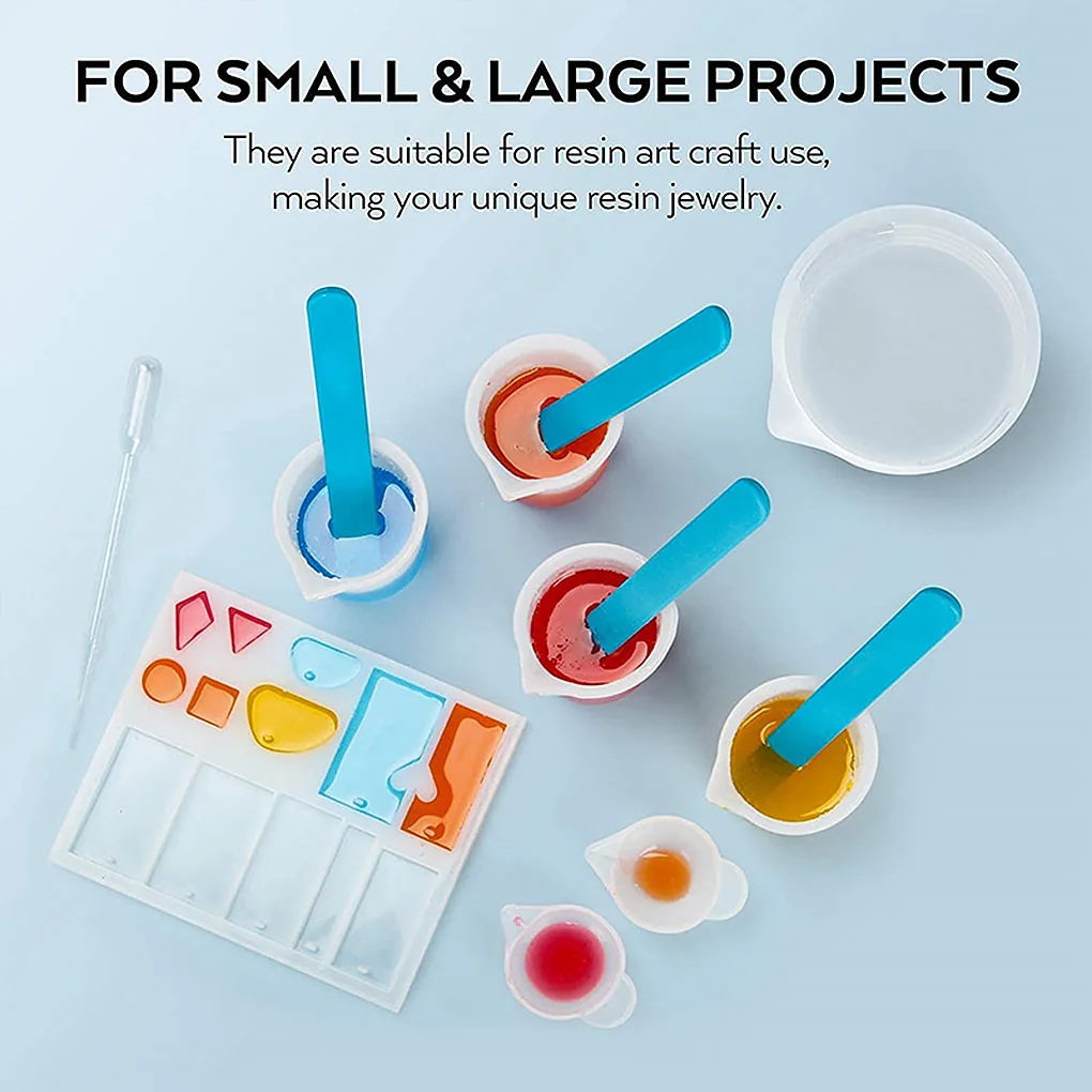 

Silicone Measuring Cup Scaled Reusable Stacked Storage Space-saving Epoxy Cups Supplies Handmade Accessories Jewelry
