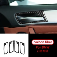 for bmw e70 e71 x5 x6 real carbon fiber car interior door handle cover trim door bowl stickers decoration car interior supplies