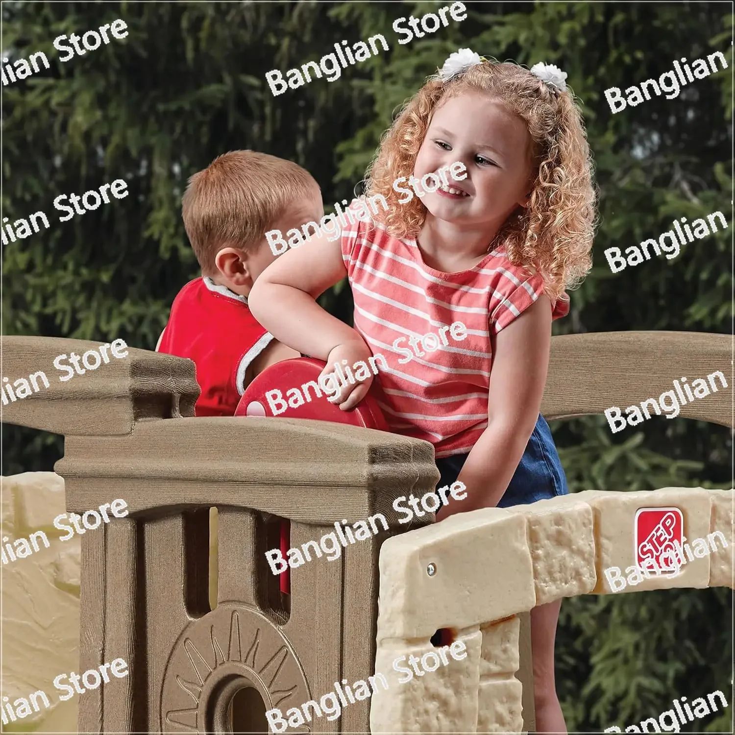 Детский игровой набор Step2 Woodland Climber II возраст от 2 до 6 лет горка для малышей и стена