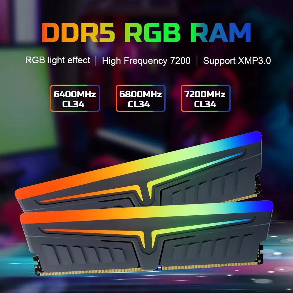 Оперативная память Puskill Ddr5 Rgb Ram 16 Гбx2 6400-7200 МГц