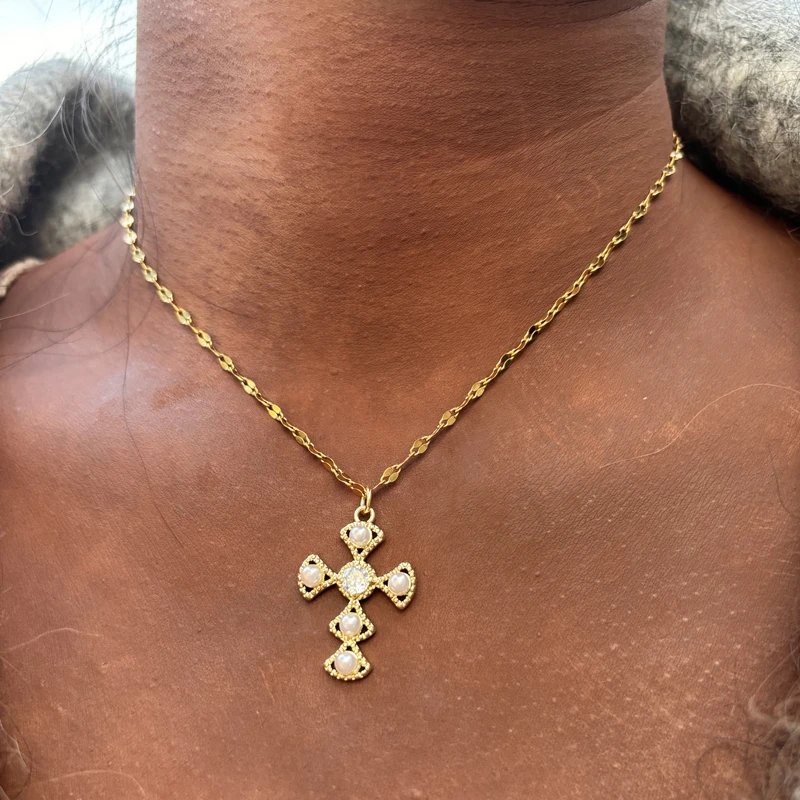 Религиозное ожерелье с крестом для женщин цепочка ожерелья христианский кулон