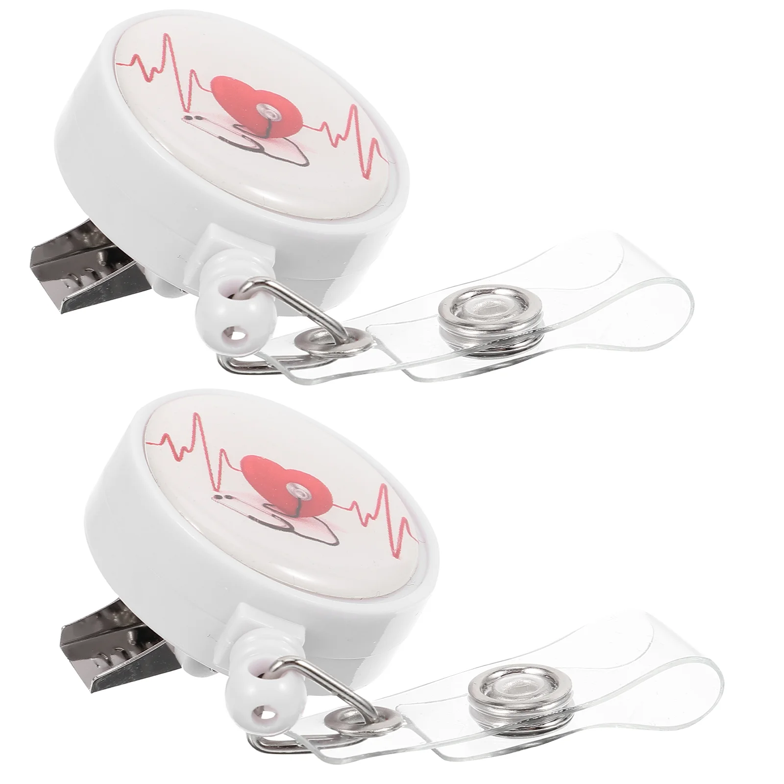 

2Pcs Multi-function Badge Holders Badge Clips Portable Badge Clips ID Card Holders for Nurse
