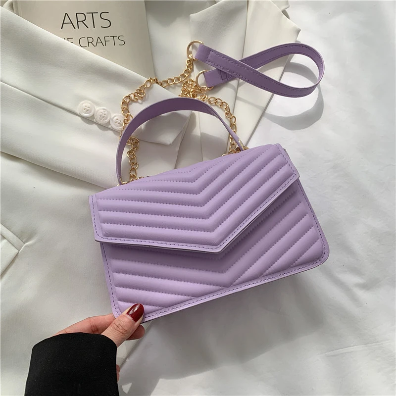 

New Designer Handbags High Quality fashion women's bagDiamond Lattice small square bag simple shoulder messenger bag chain bag