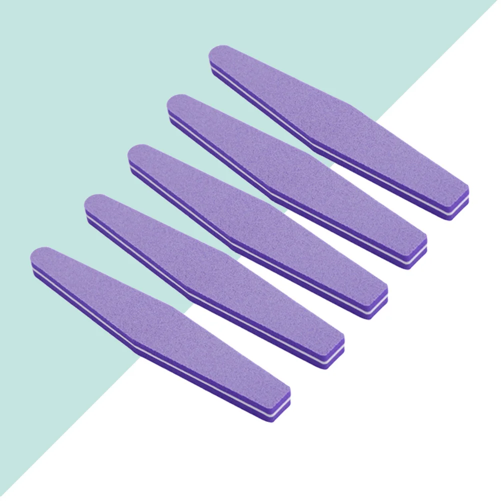 10 Pcs Pedicure Kit Double-sided Nail File Buffer Block 17.8X2.9cm Purple Child