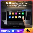 AWESAFE PX9 8 + 128 ГБ carplay android Авто android Авторадио для Mitsubishi Outlander 3 xl 2005- 2011 C- CrossePeugeot 4007 dab