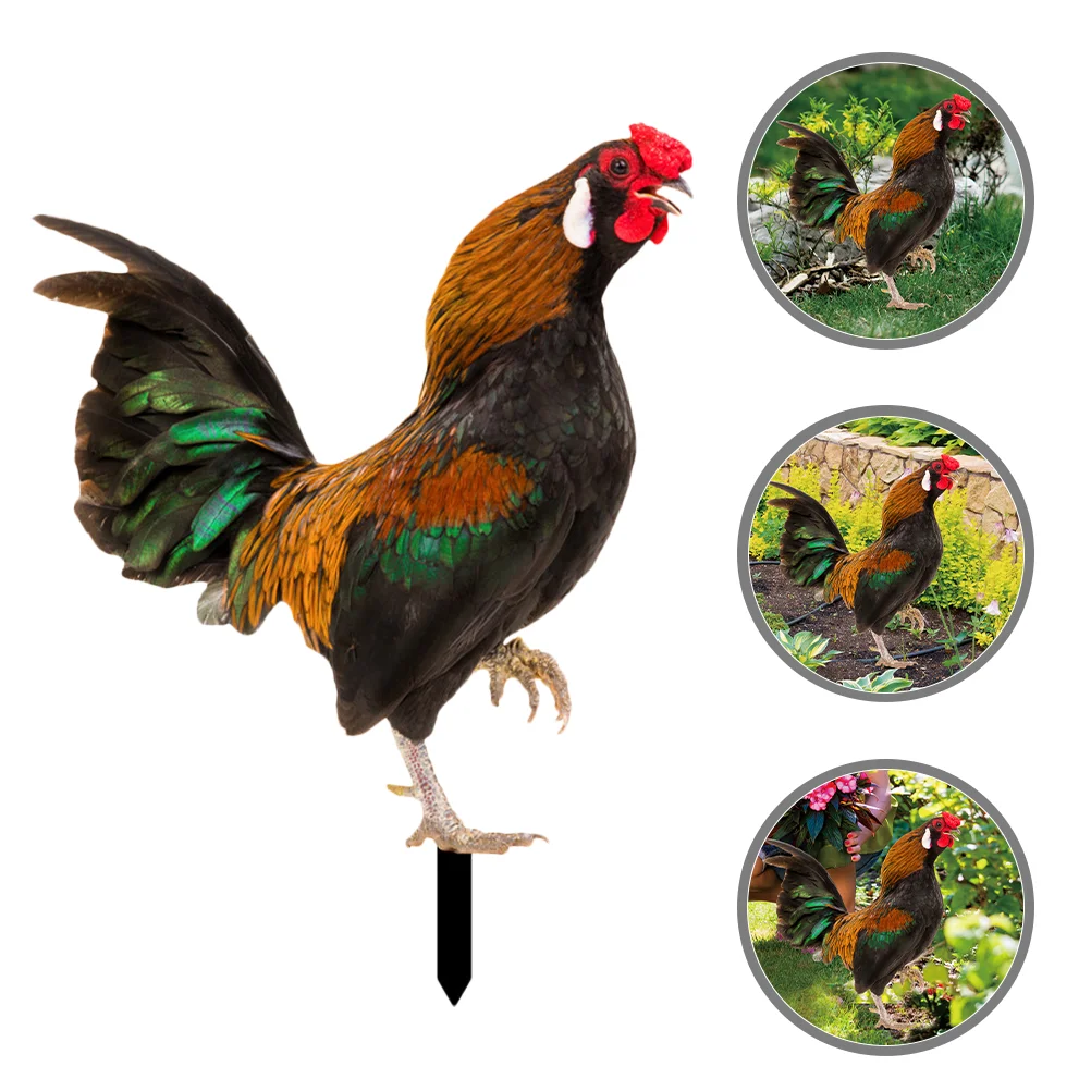 

Lawn Chicken Stake Simulation Chicken Yards Sign Hen Sign Small Chick Stake