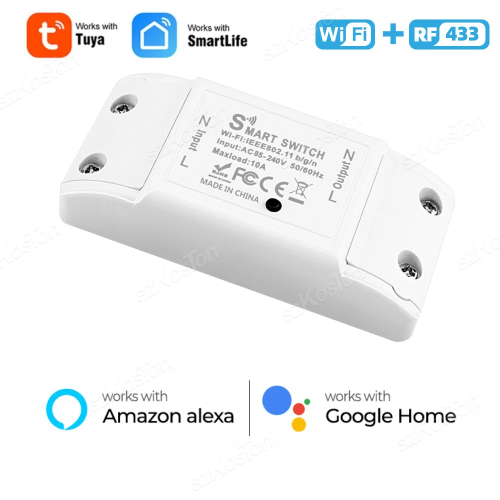 

Туя WiFi RF433 Умный переключатель 10A