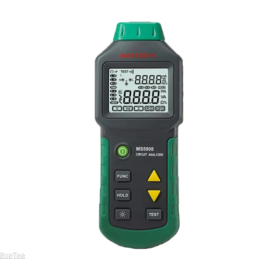 Фото Цифровой анализатор цепей Mastech MS5908 с ЖК-дисплеем и подсветкой, тестер неисправностей линий, измеритель переменного напряжения True RMS, тестер электрических цепей RCD/GFCI №4