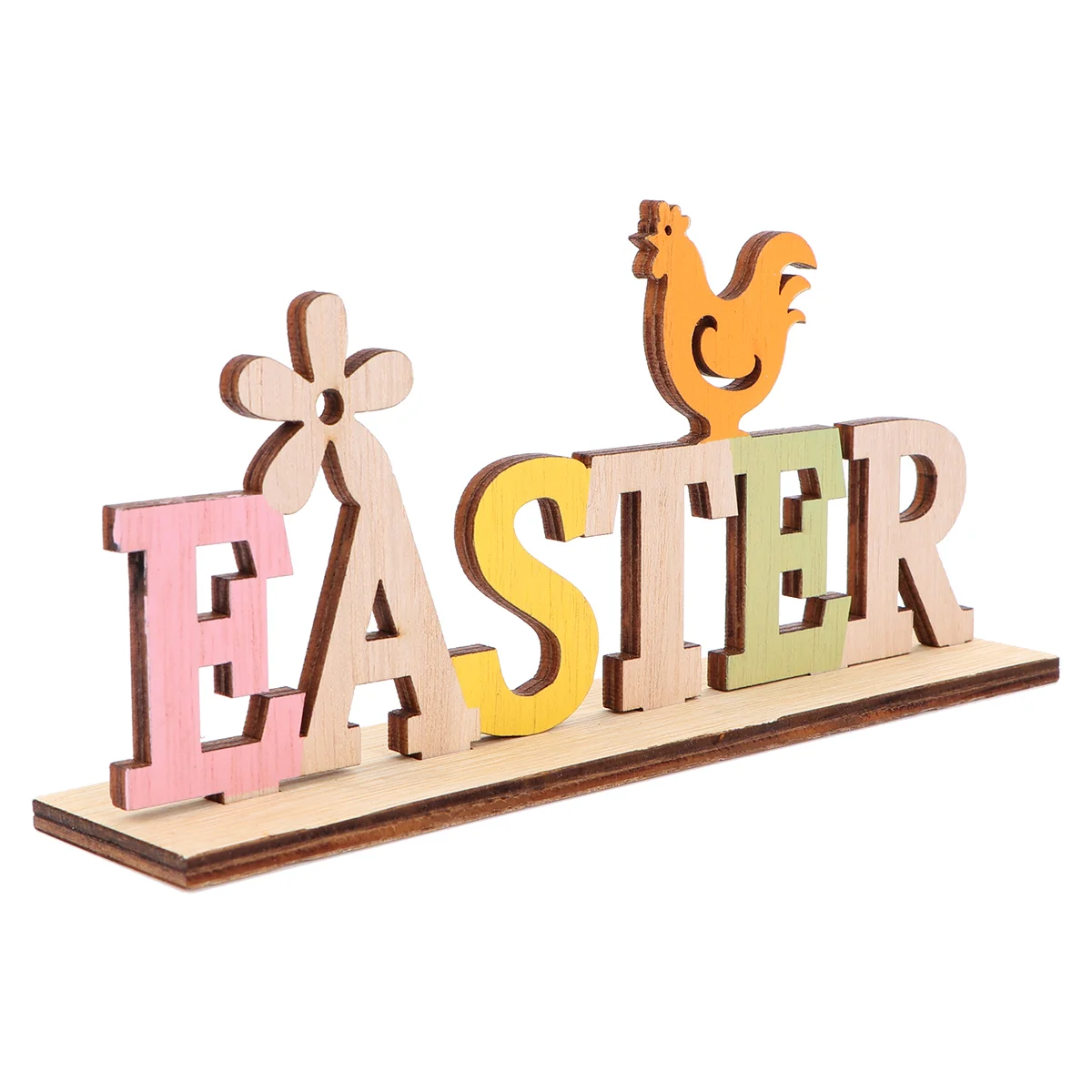

Easter Sign Spring Table Wooden Decorations Tabletop Letter Decoration Ornament Home Wood Party Signs Desktop Centerpieces Board
