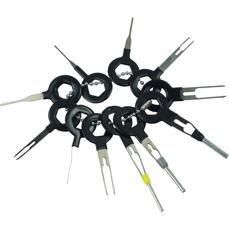 

2022 11PCS Automotive Plug Terminal Removal Tool Car Electrical Wire Crimp Connector Pin Extractor Kit Key Pin Removal Tool